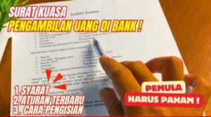 Surat Kuasa Pengambilan Uang di Bank Contoh dan Cara Membuatnya